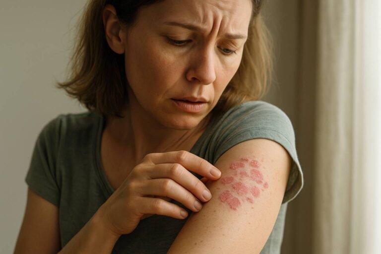 Upptäck kopplingen mellan stress och pityriasis rosea, symptom, medicinska behandlingar och effektiva stresshanteringsmetoder för att lindra hudutslag.