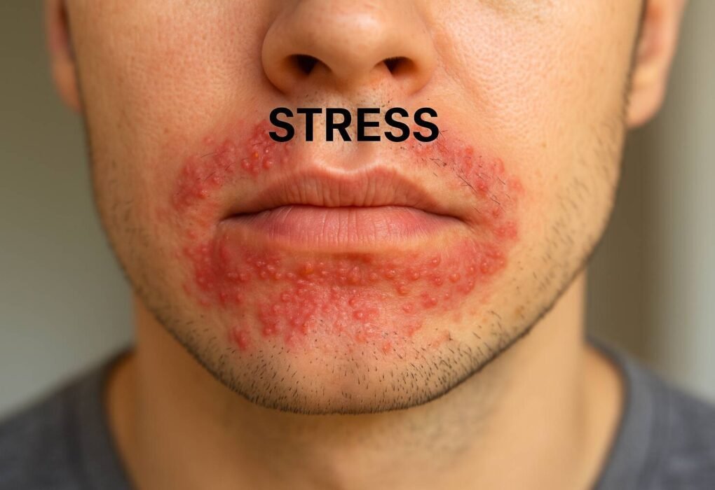 Upptäck kopplingen mellan stress och utslag runt munnen. Effektiva behandlingar, medicinska fakta och förebyggande åtgärder för perioral dermatit.